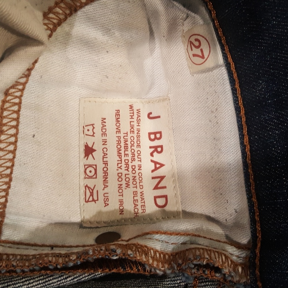 J Brand low rise pencil leg jeans